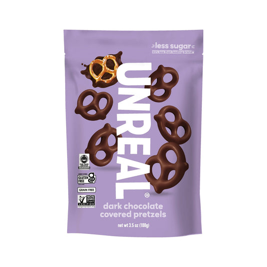 Unreal Pretzels Cubiertos De Chocolate Amargo 99 g