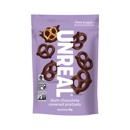 Unreal Pretzels Cubiertos De Chocolate Amargo 99 g
