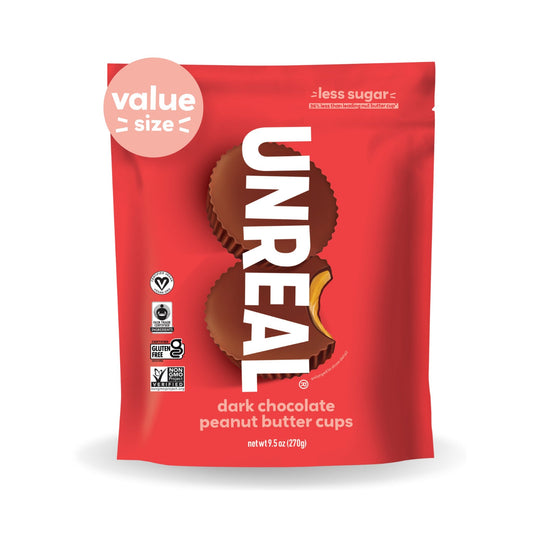 Unreal Tazas De Chocolate Amargo Con Crema De Cacahuate Bolsa Grande