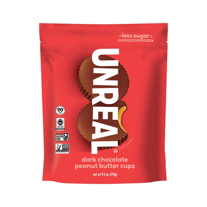 Unreal Tazas De Chocolate Amargo Con Crema De Cacahuate Bolsas Grandes
