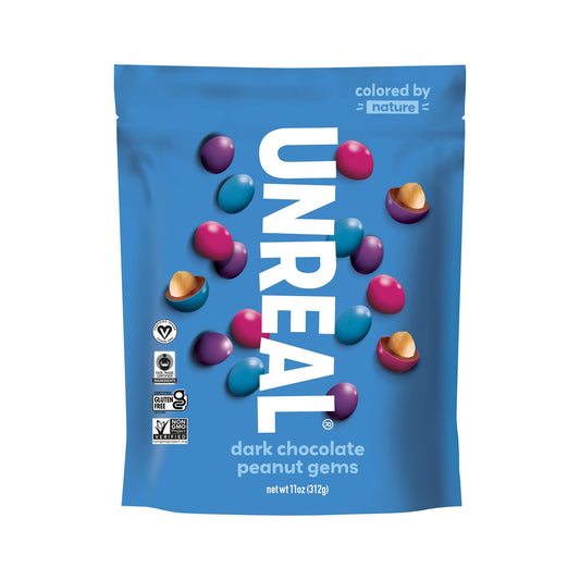 Unreal Gems Cacahuate Cubierto De Chocolate Amargo Bolsas Grandes