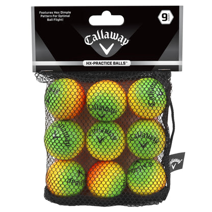 Pelotas De Práctica Golf Callaway HX Espuma 9 Piezas