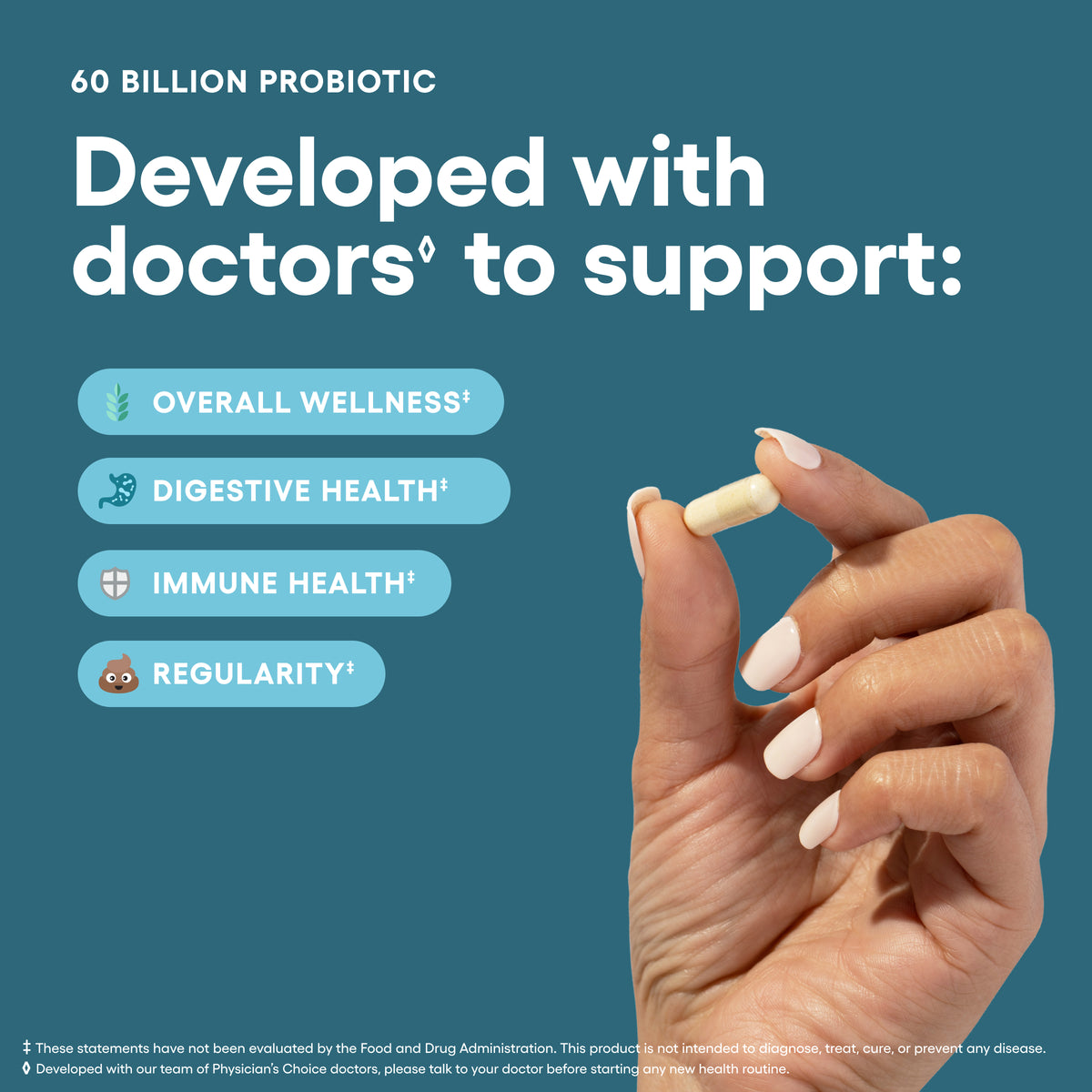 Physician's Choice probiótico 60 mil millones 30 cápsulas