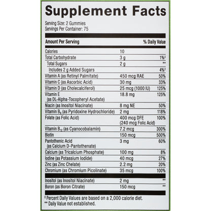 Equate multivitamínico mujer frutos rojos 150 ct