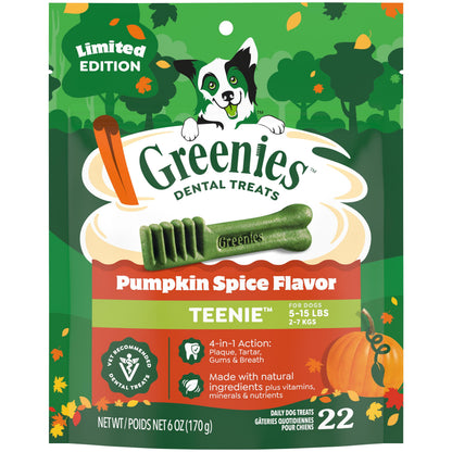 Premios Greenies Calabaza Teenie 22 Piezas Pack 3
