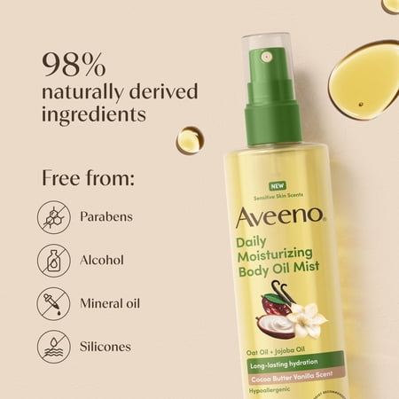 Aveeno aceite corporal cacao y vainilla 6.7 fl oz