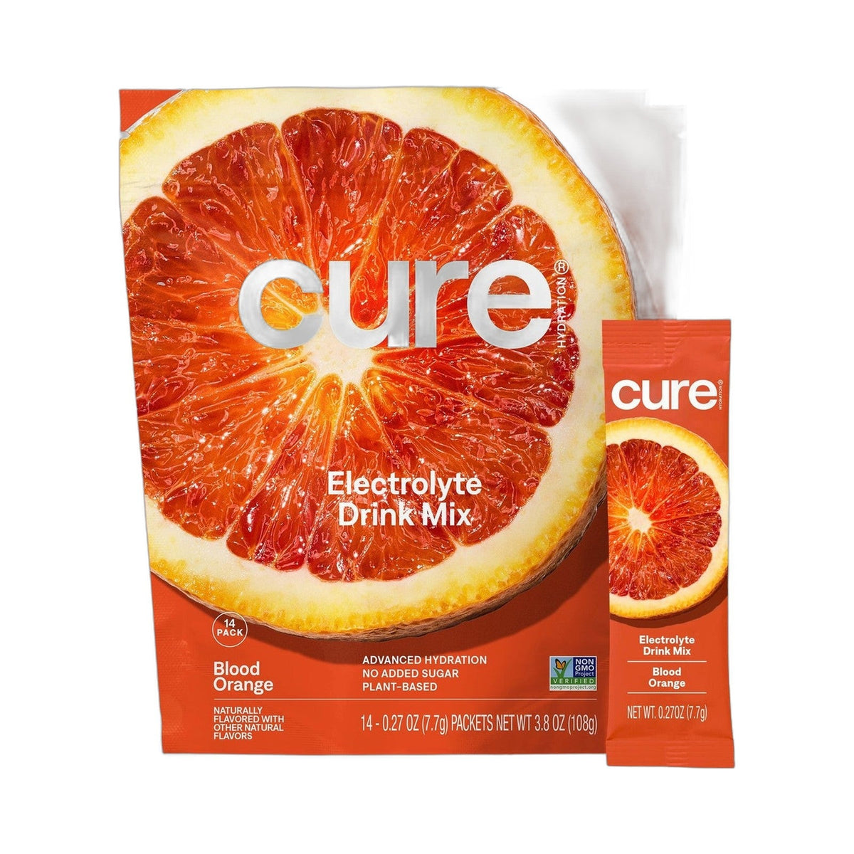 Cure Hydration Electrolitos En Polvo Naranja Roja