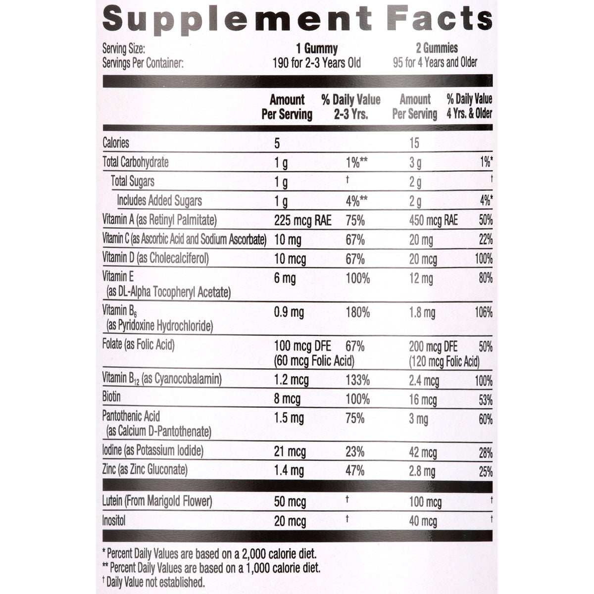 Equate multivitamínico infantil frutas 190 ct