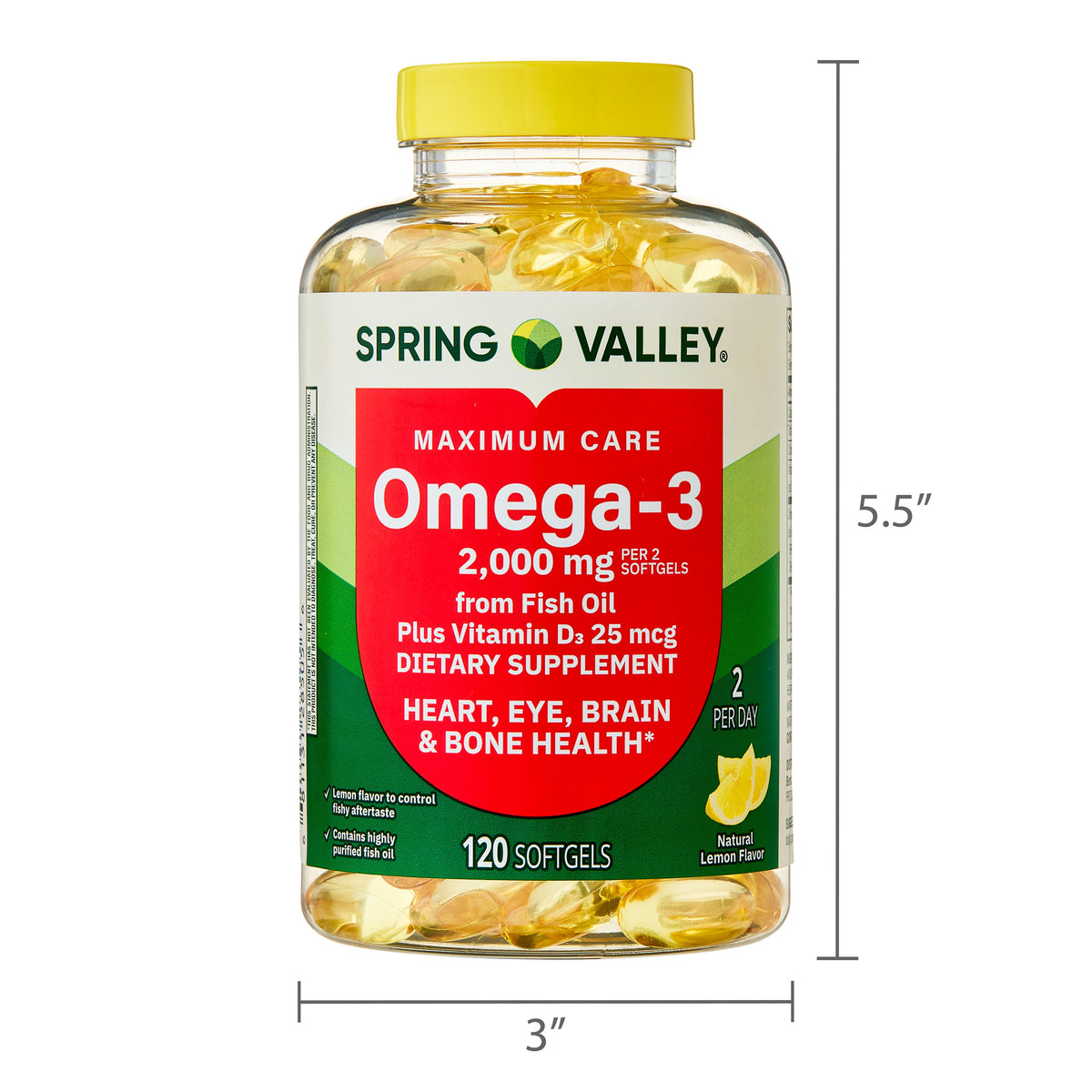 Spring Valley Maximum Care omega 3 2000 mg 120 cápsulas