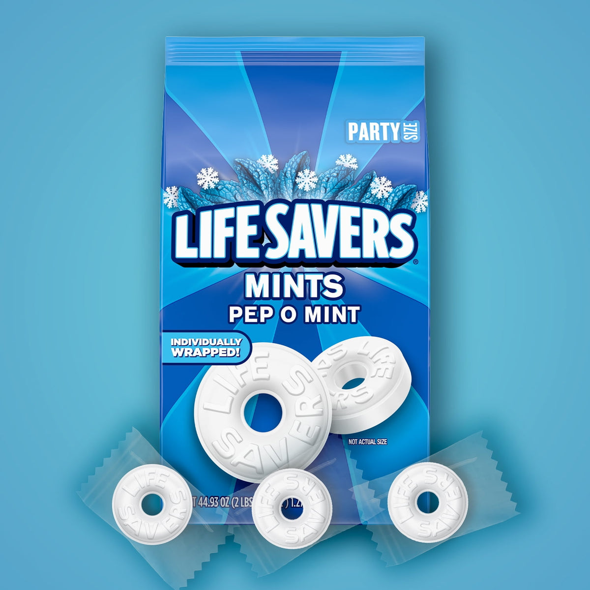 Life Savers Pep-O-Mint Mentas Tamaño Fiesta 1.27 kg