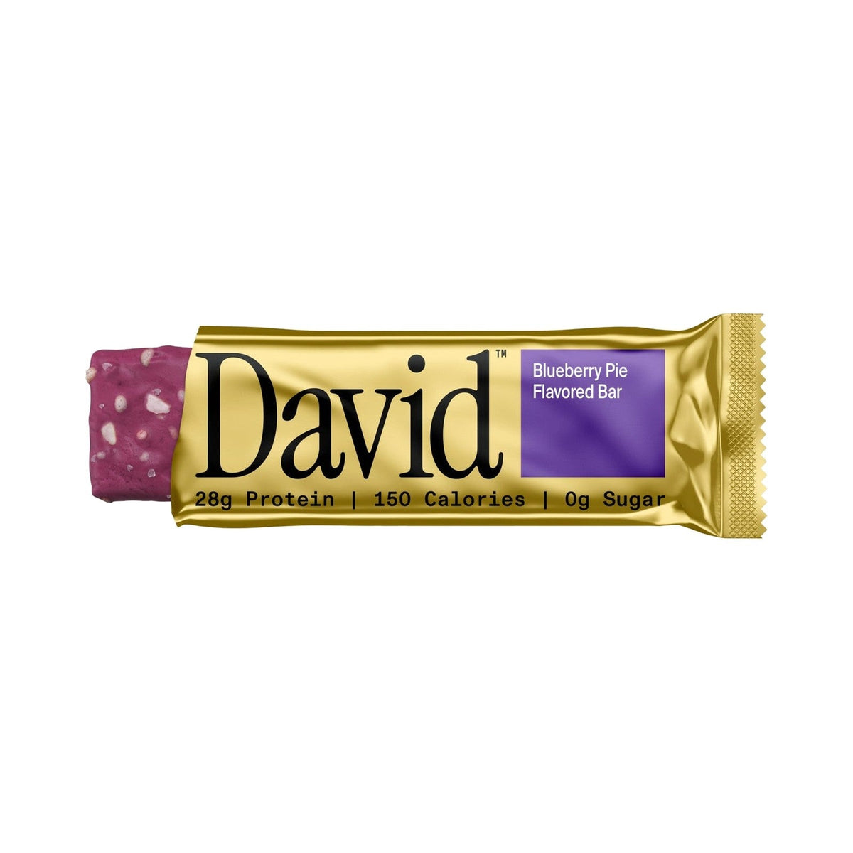 David Gold Blueberry Pie · Barra de Proteína 28 g