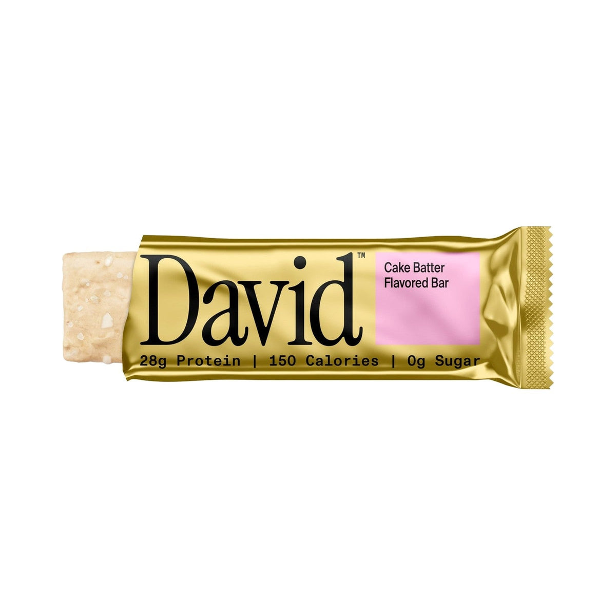David Gold Cake Batter · Barra de Proteína 28 g