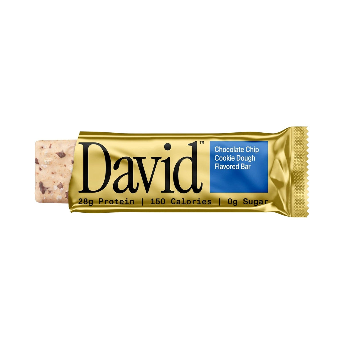 David Gold Chocolate Chip Cookie Dough · Barra de Proteína 28 g