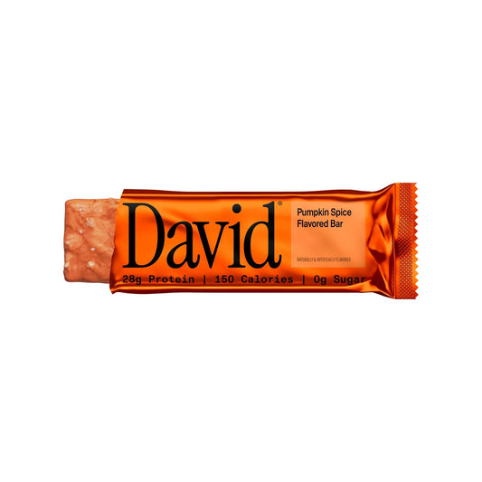 David Gold Pumpkin Spice · Barra de Proteína 28 g