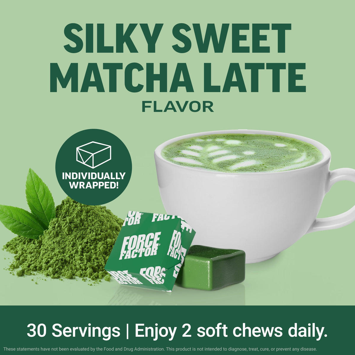Force Factor Mighty Matcha Té Verde Con L-Teanina