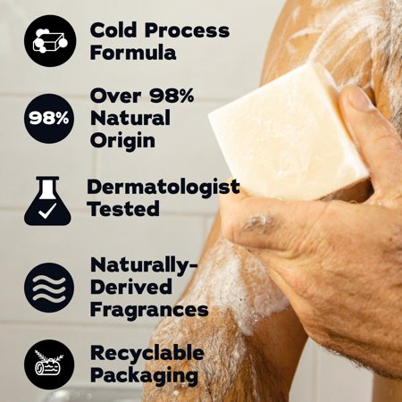 Dr. Squatch Men's Soap, Natural Bar Soap for Men, Coastal Mist, 5 oz