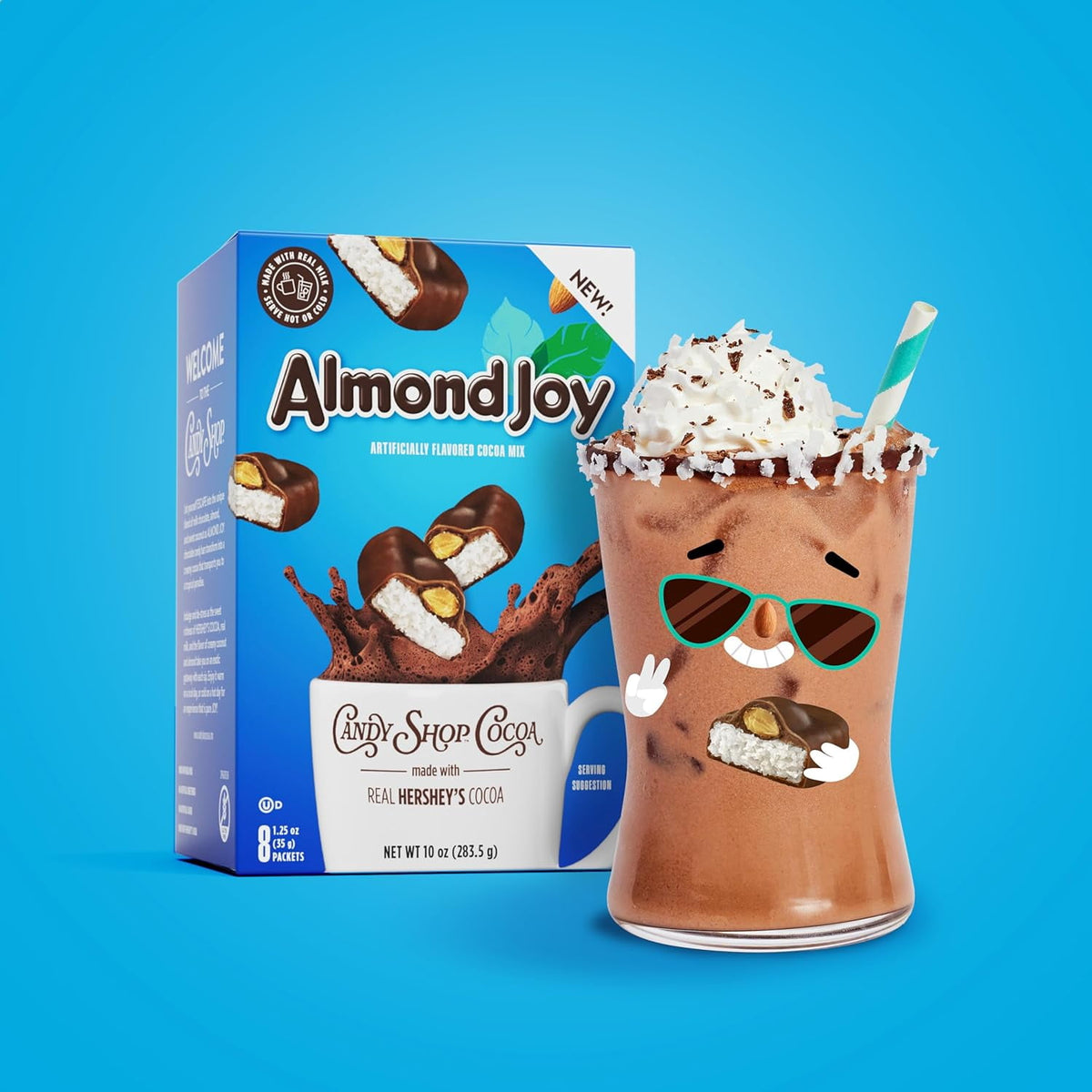 Almond Joy Chocolate Caliente Coco Y Almendra En Polvo