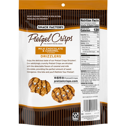 Snack Factory Pretzel Crisps Chocolate Y Caramelo Paquete