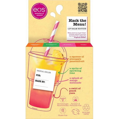 eos bálsamos labiales Tropical Chiller 4 piezas 0.56 oz