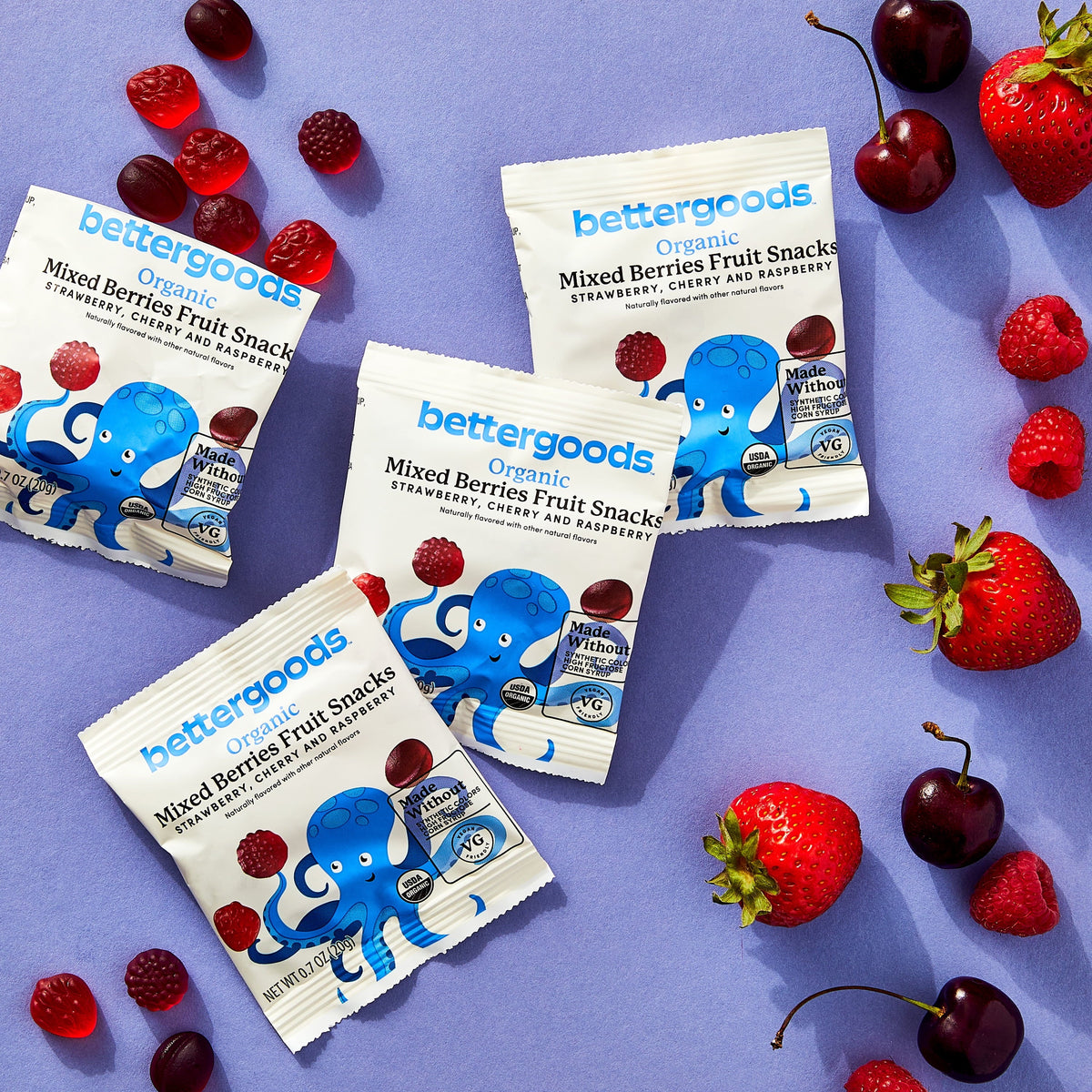 bettergoods Gomitas Orgánicas de Moras 10 Sobres