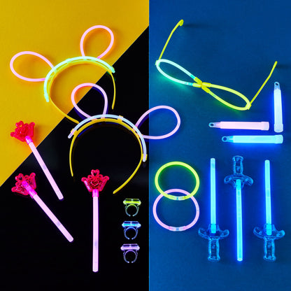 Set De Pulseras Y Juguetes Fluorescentes 200 Piezas