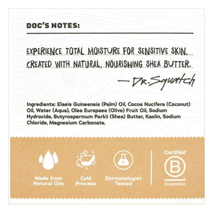 Dr. Squatch Mens Bar Soap Sensitive Skin, Natural Bar Soap for Men, Shea Butter, 5 Oz