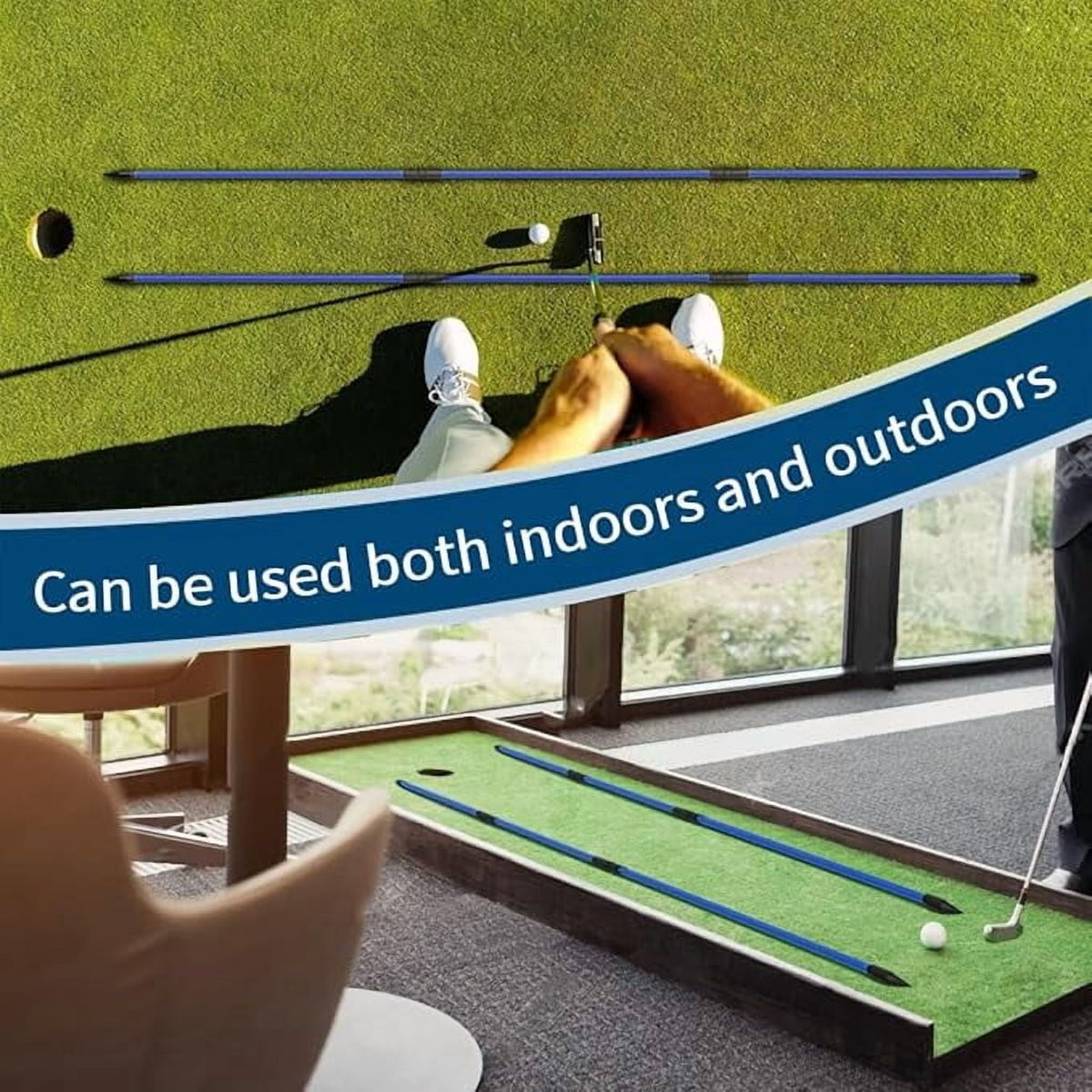 Alineadores De Golf Byxas Plegables Azules 2 Piezas