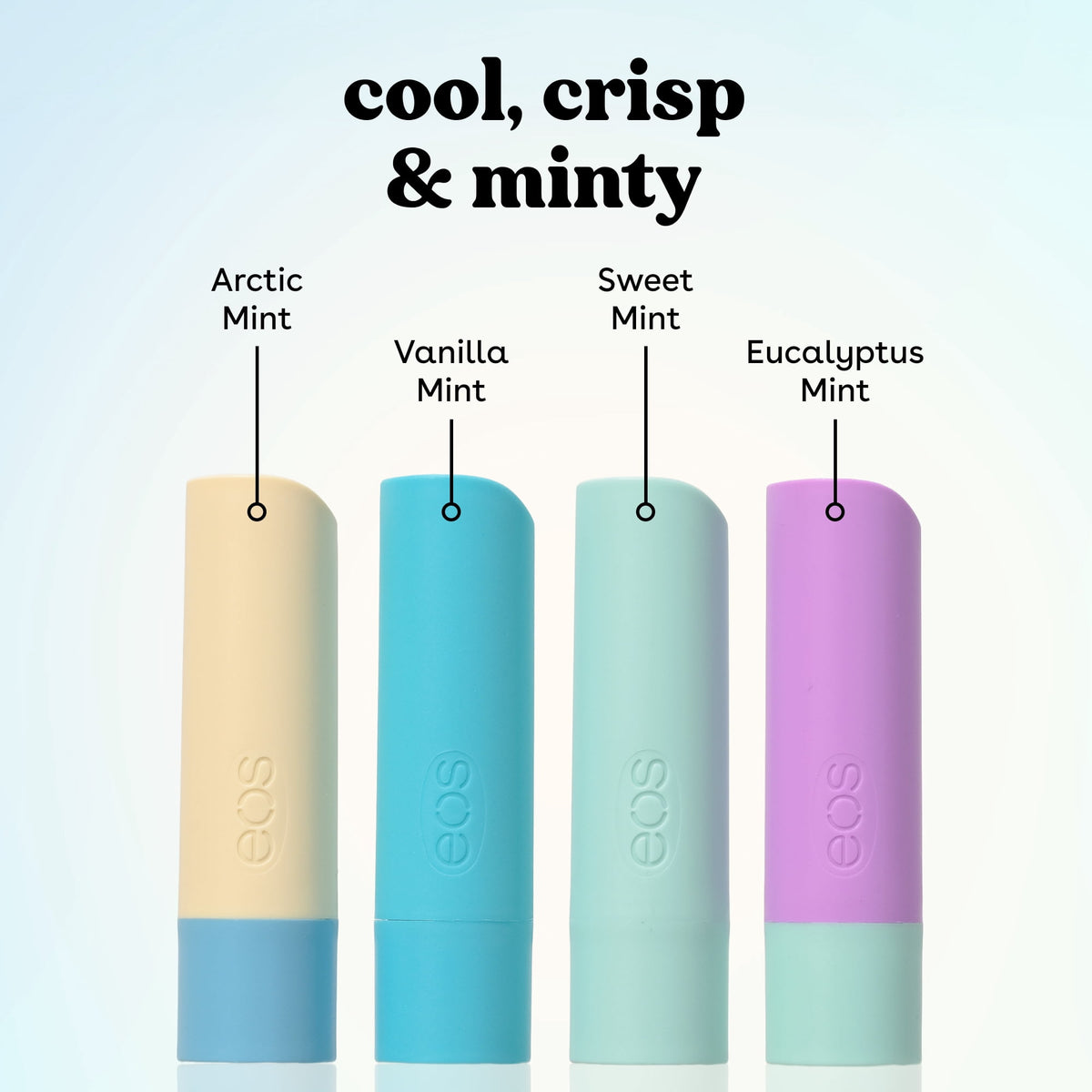 Eos Shea Bálsamo Labial Menta 4 Piezas