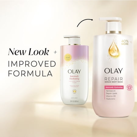 Olay gel de baño hidratante suero hialurónico 28 fl oz