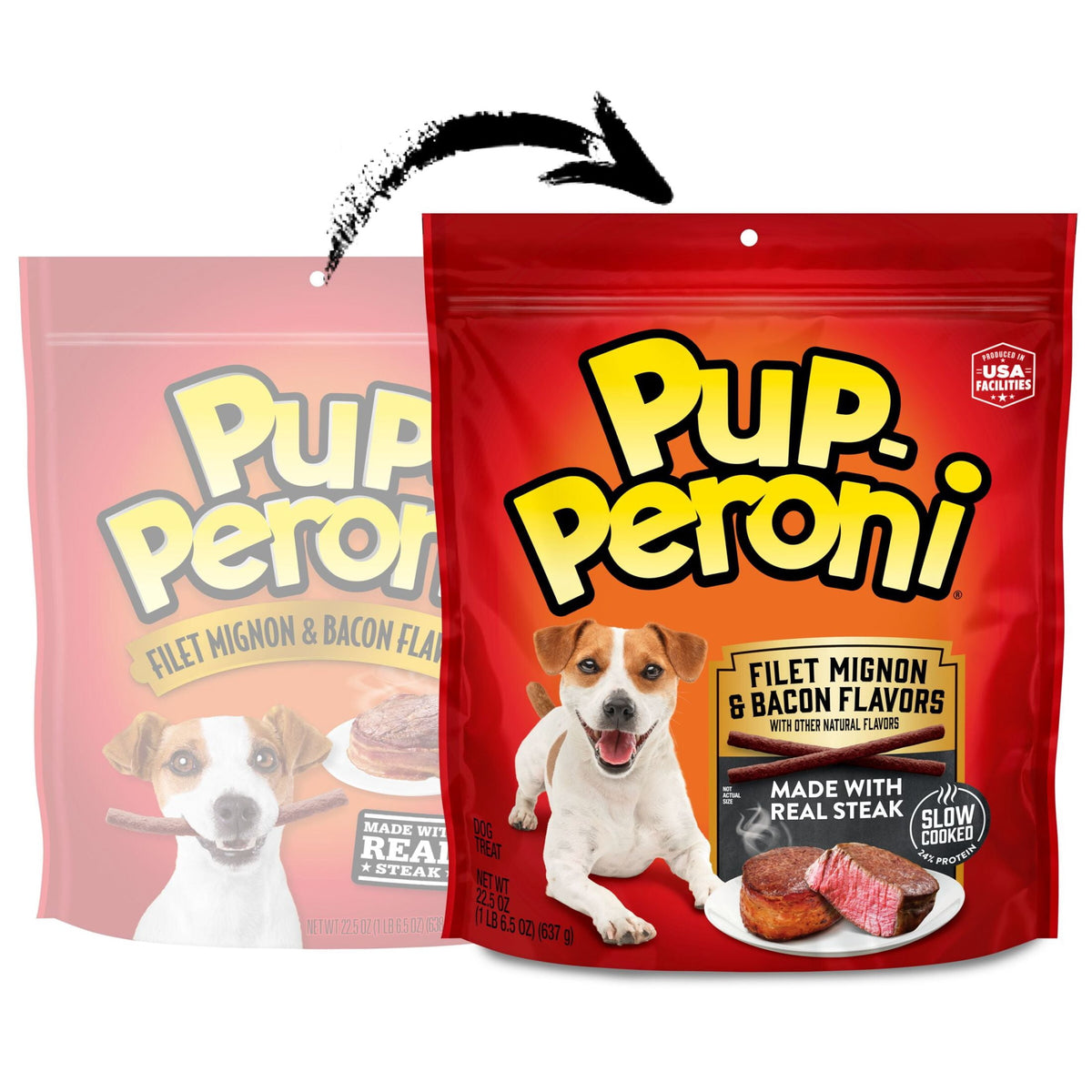 Premios Perro Pup-Peroni Filete Tocino 638g Pack 2