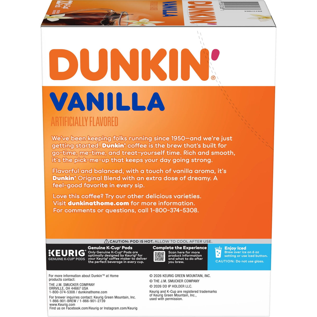 Café Dunkin Vainilla K-Cup 22 Pack 2