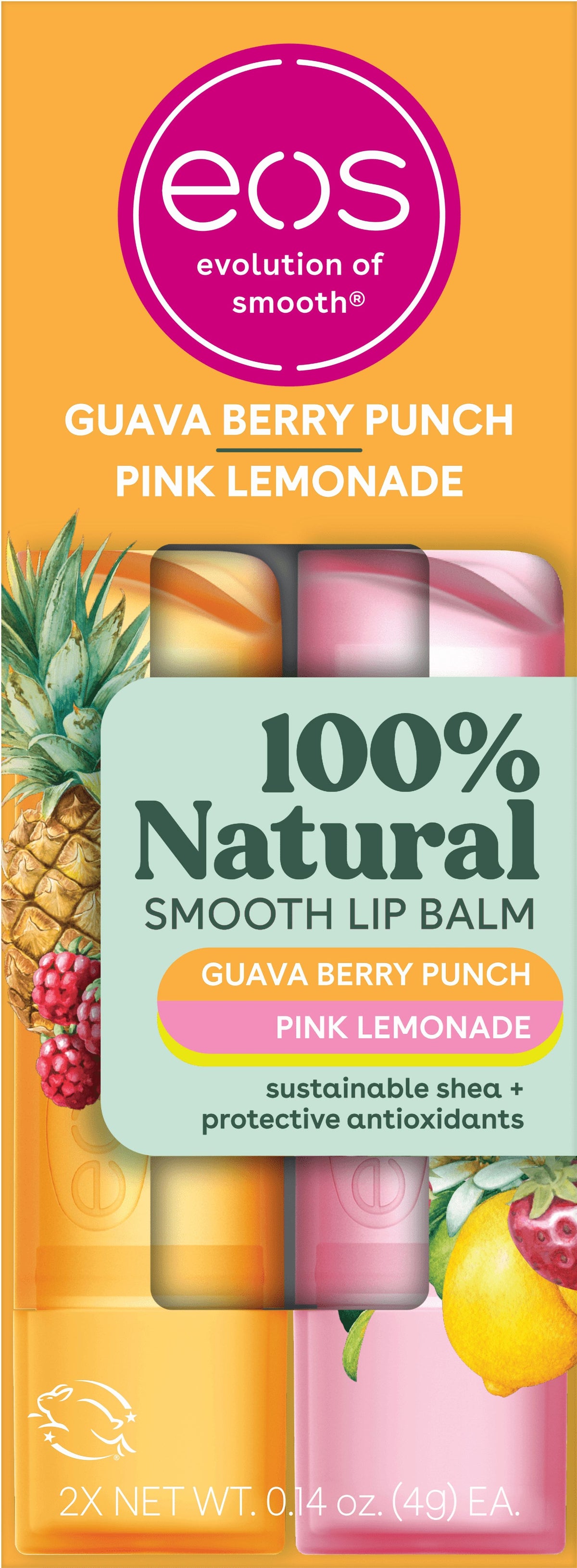 eos bálsamos Guava Berry Punch Pink Lemonade 2 de 0.14 oz