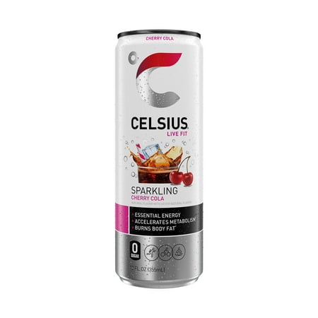 CELSIUS bebida gasificada Cherry Cola 12 latas de 12 fl oz