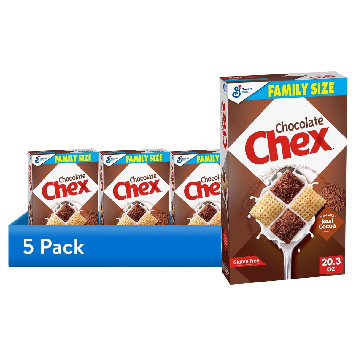 Chex Chocolate Cereal Edición Navideña 5 Cajas 575 g