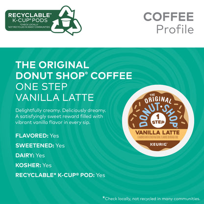 Café Original Donut Shop Latte Vainilla K-Cup 10 Pack 3