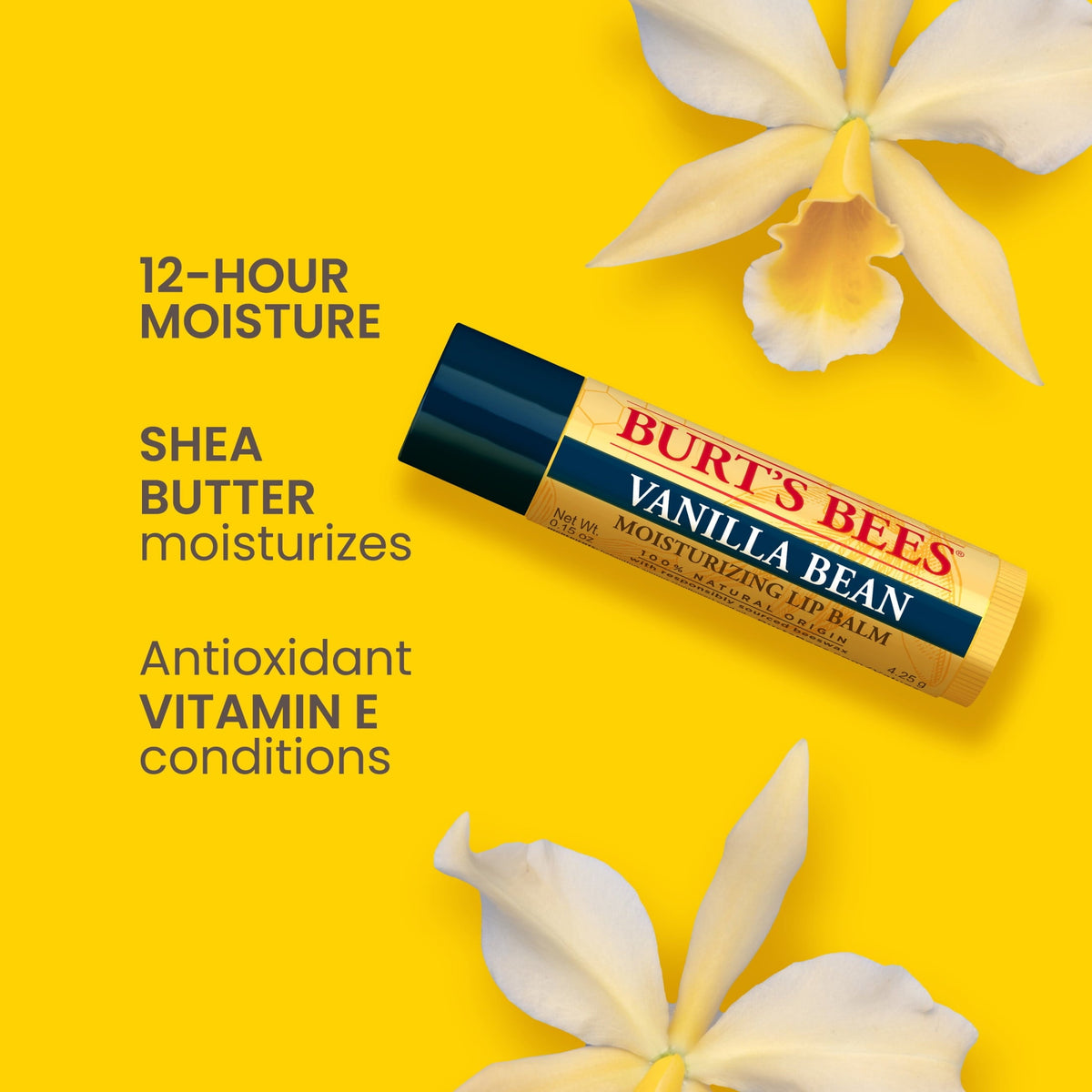Burt's Bees Bálsamo Labial Vainilla 2 Piezas