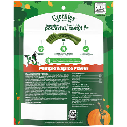 Premios Greenies Calabaza Teenie 22 Piezas Pack 3