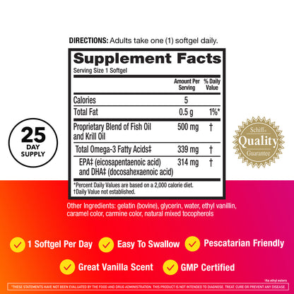 MegaRed Advanced 4 en 1 omega 3 500 mg 25 cápsulas
