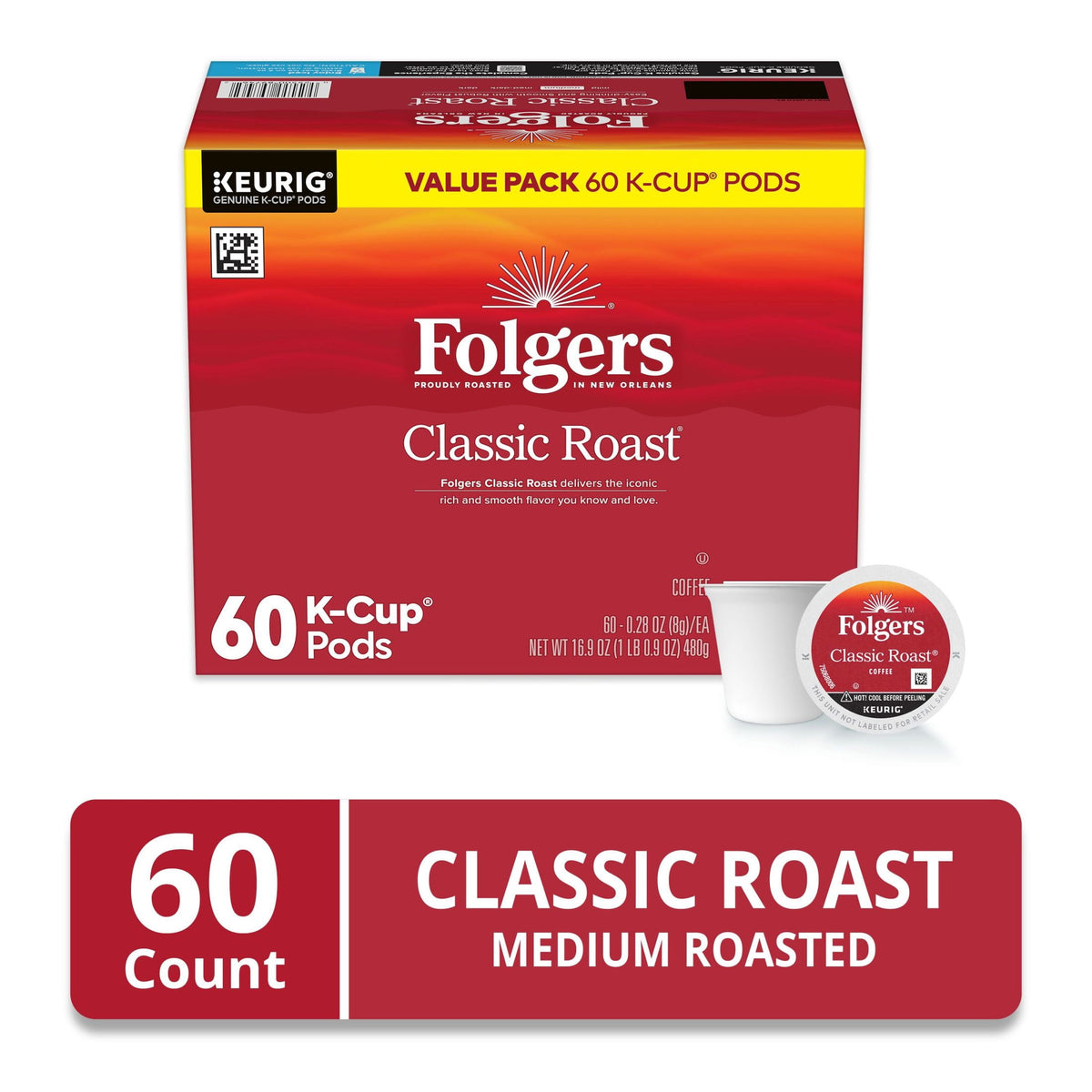 Café Folgers Classic Roast K-Cup 60