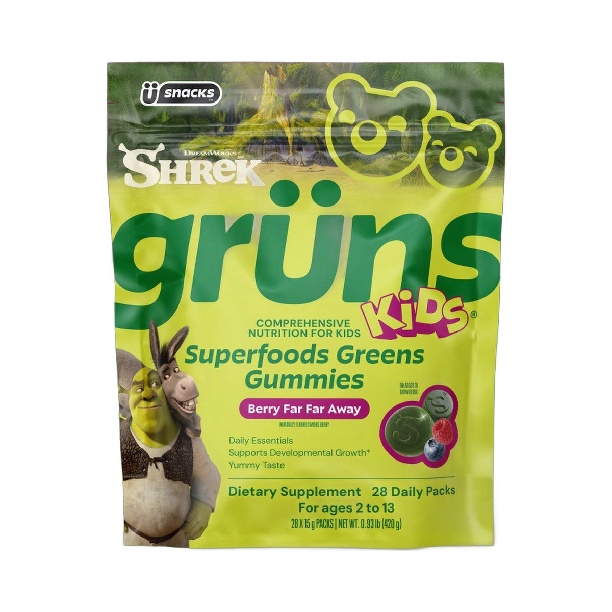 Grüns Kids Gomitas De Superalimentos Shrek