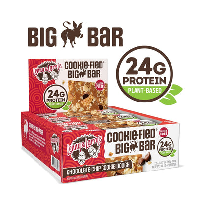 Lenny & Larry's Barra Cookie-fied Chocolate Chip Cookie Dough 12 Piezas