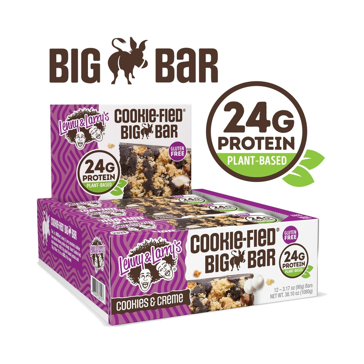 Lenny & Larry's Barra Cookie-fied Cookies & Creme 12 Piezas