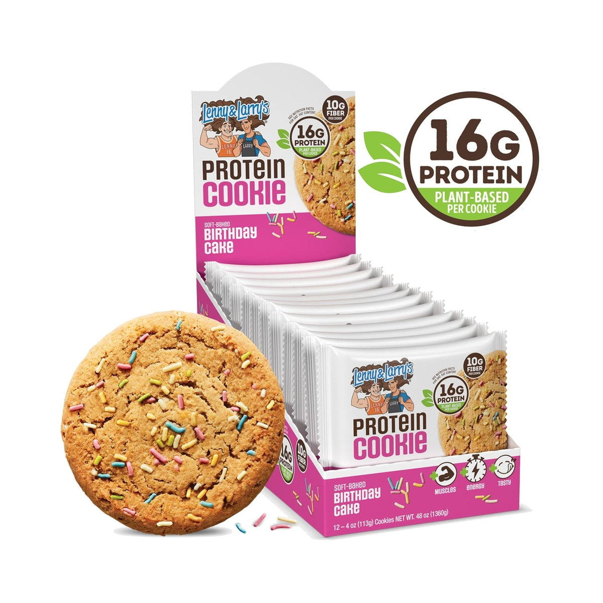 Lenny & Larry's Galleta Proteína Pastel De Cumpleaños 113 g 12 Piezas