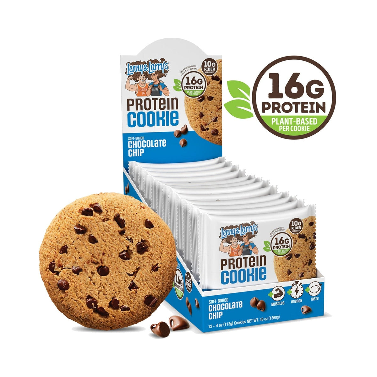 Lenny & Larry's Galleta Proteína Chispas De Chocolate 113 g 12 Piezas