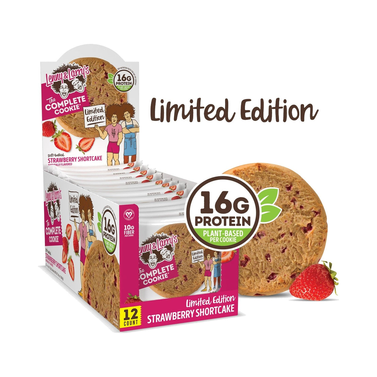 Lenny & Larry's Galleta Proteína Fresa Shortcake 113 g 12 Piezas