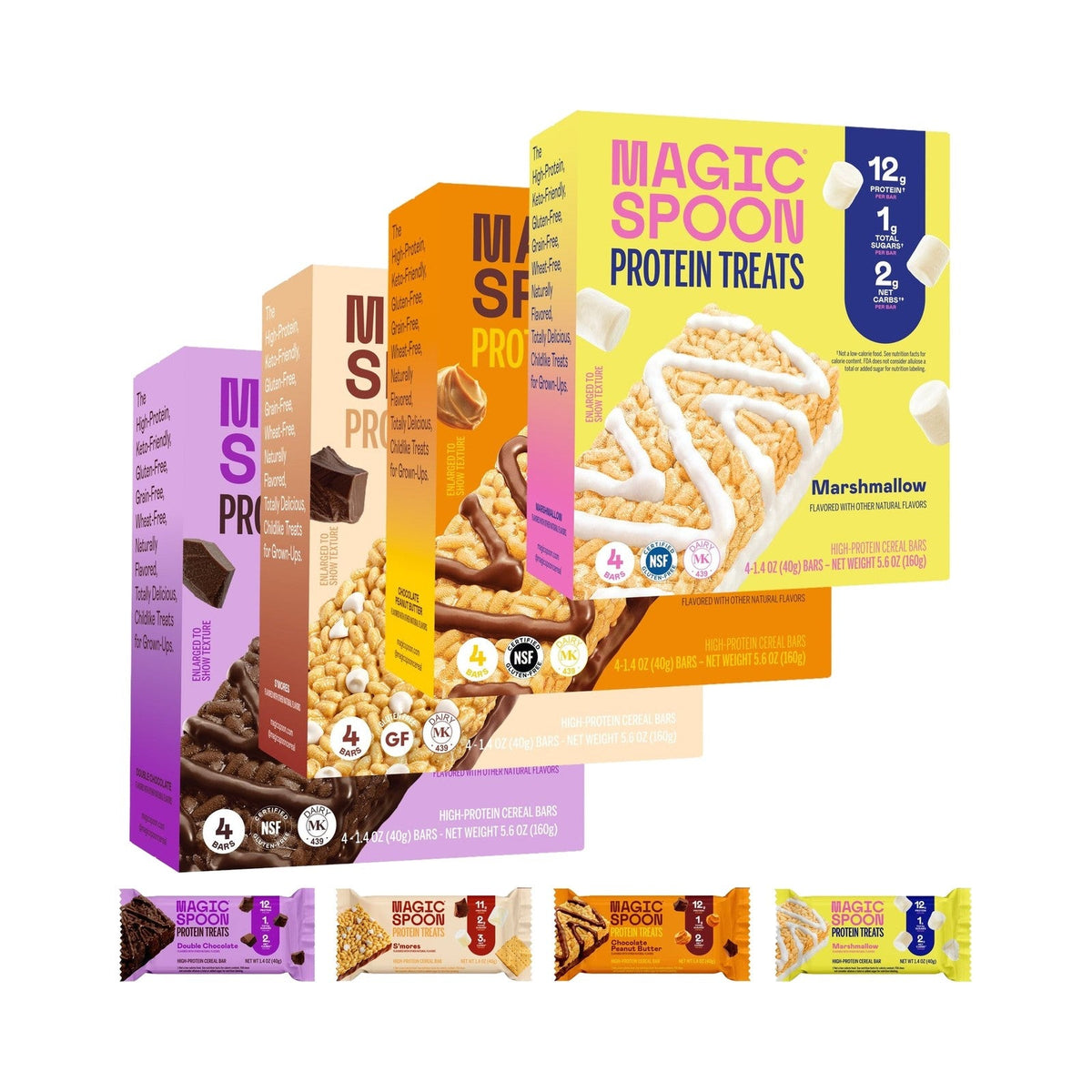 Magic Spoon Barras De Cereal Con Proteína Surtidas 4 Cajas