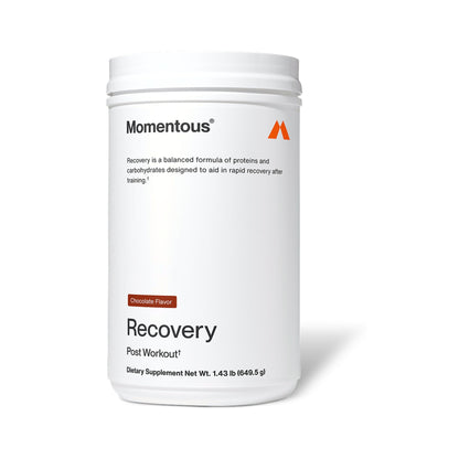 Momentous Recovery · Proteína Whey + Carbohidratos