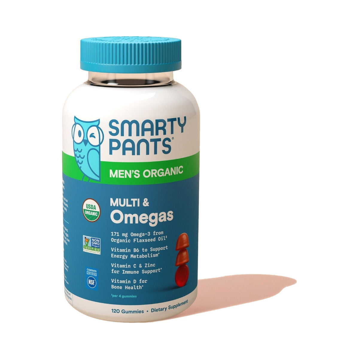 SmartyPants Multivitamínico Orgánico Para Hombre Con Omegas Gomitas