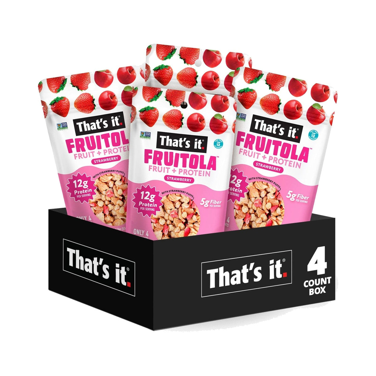 That's it. Fruitola Granola De Fruta Fresa Tamaño Snack 4 Bolsitas