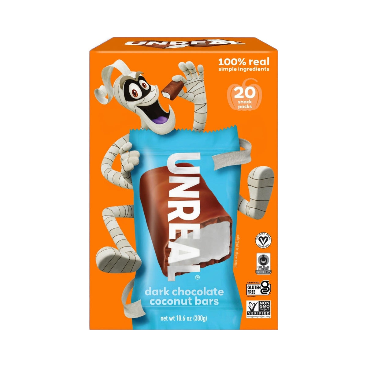 Unreal Barras De Chocolate Amargo Con Coco Halloween